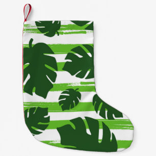 Print Summer exotic Dschungel Pflanze tropische Pa Kleiner Weihnachtsstrumpf