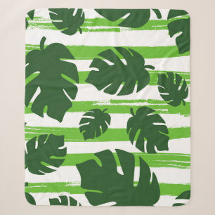 Print Summer exotic Dschungel Pflanze tropische Pa Sherpadecke