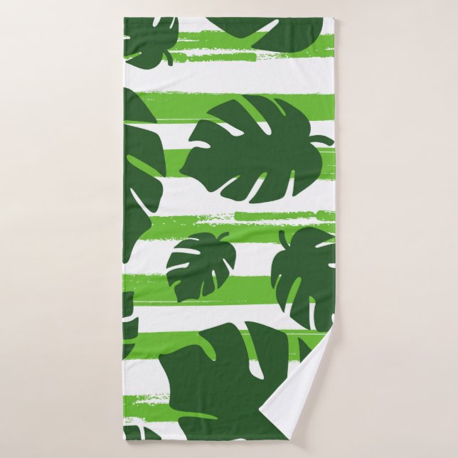 Print summer exotic jungle plant tropical palm lea badehandtuch (Badehandtuch)