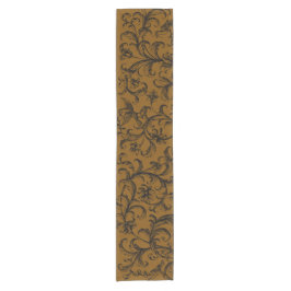 Print Table Runner für Blumenmuster-Pflanze Kurzer Tischläufer