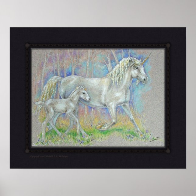 Print - Unicorn & Baby Poster (Vorne)