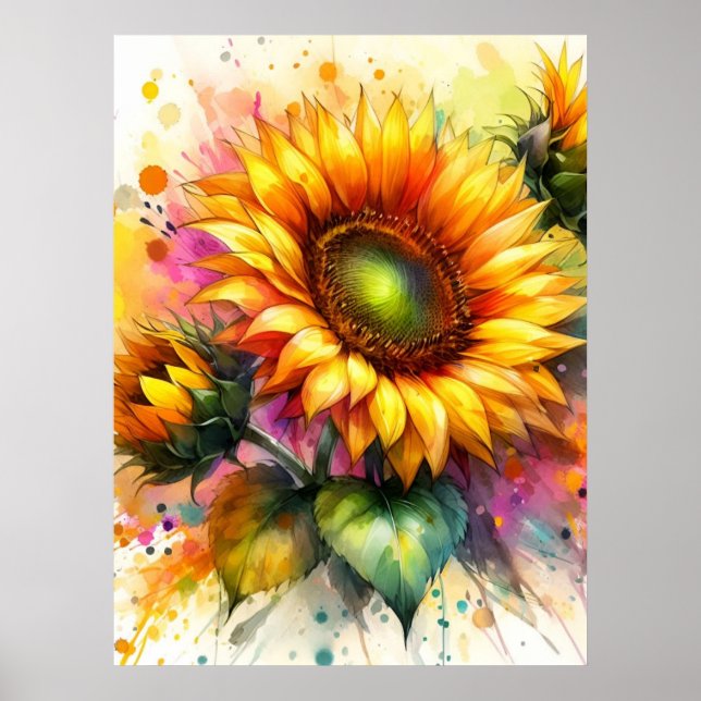Print, Value Poster Paper - Gelbe Sonnenblume (Vorne)