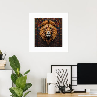 Print, Value Poster Paper (Matte) Lion Image