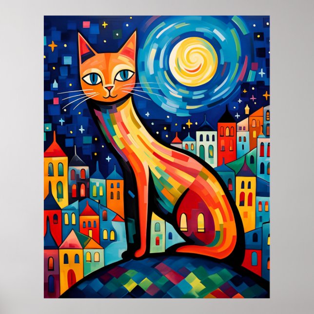 [Printable Art] Metropolitan Meow, Matisse Style Poster (Vorne)