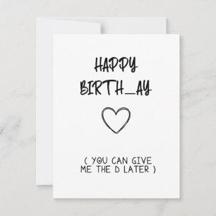 Printable Bday Card für den Ehemänner Feiertagskarte