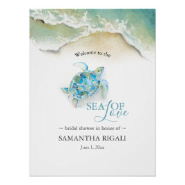 Printable Beach Brautparty Schildkröte Poster