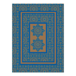 Printable Blue and Copper Poster
