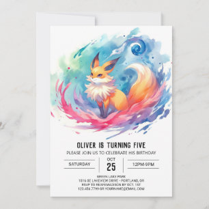 Printable Bohemisch Fox Birthday Einladung