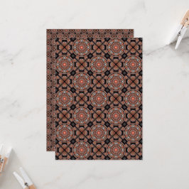 Printable Bohemisch Mandala Tiled Scrapbook Paper Einladung