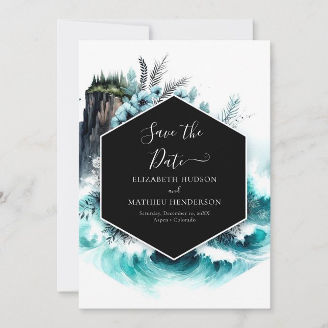 Printable Boho Nautical Wedding Save The Date (Vorderseite)