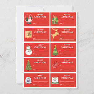 Printable Christmas Gift Tags Einladung