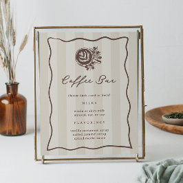 Printable Coffee Bar Menu Sign Poster