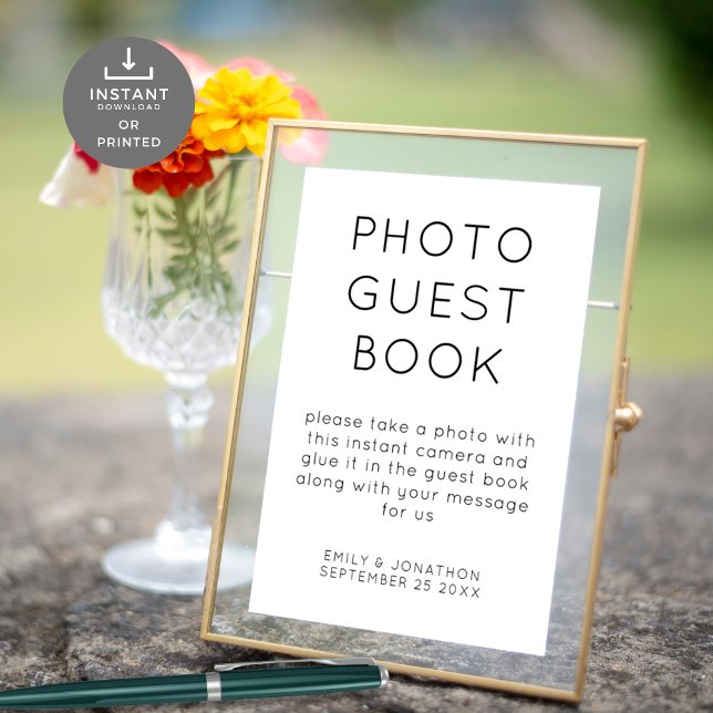 Printable Foto Guest Book Wedding Sign Poster (Von Creator hochgeladen)