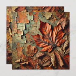 Printable Grungy Autumnal Peeling Paint Scrapbook Einladung