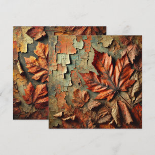Printable Grungy Autumnal Peeling Paint Scrapbook Einladung