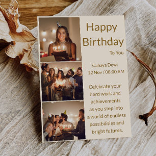 Printable Happy Birthday Card Einladung