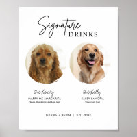 Printable Hunde Signature Drinks Hochzeitszeichen