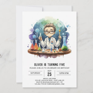 Printable Mad Scientist Magic Birthday Einladung