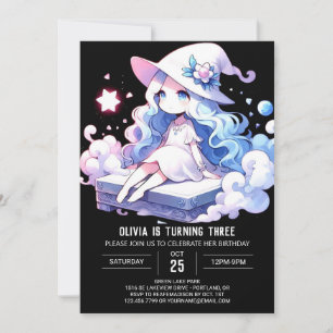 Printable Magic Wizard Birthday Einladung