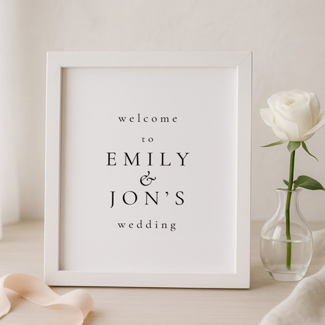 Printable Minimalist Welcome Wedding Sign Poster (Von Creator hochgeladen)