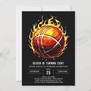 Printable Pastel Boy Basketball Geburtstag Einladung