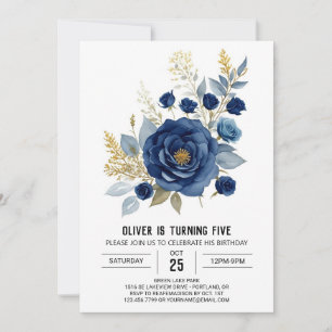Printable Pastel Floral Birthday Einladung