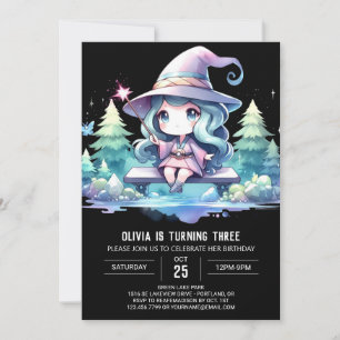 Printable Pastel Wizard Birthday Einladung