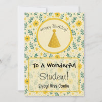 Printable Student Birthday Card für Lehrer