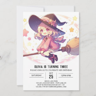 Printable Sweet Wizard Birthday Einladung