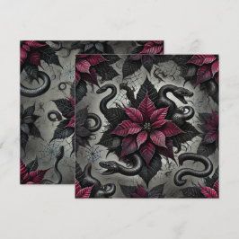 Printable venomous Poinsettia Blooms Scrapbook Einladung