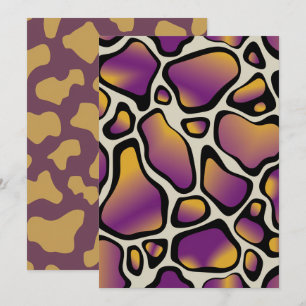 Printbares Lila- und Golddruckpapier Einladung