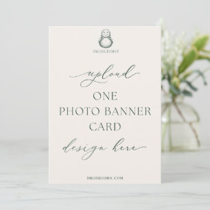 Printed 12x18" FOTO BANNER Card Digibuddha Design Einladung
