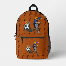 Printed Backpack ECC,mochila gol Bedruckter Rucksack