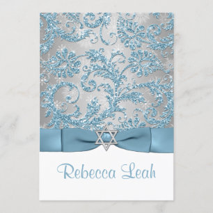 PRINTED Bow - Winter Wonderland Bat Mitzvah Einlad Einladung