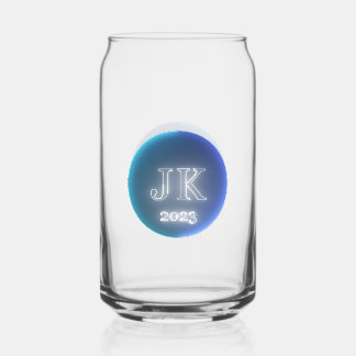 Printed Can Glass JK 2023 Blue Logo Dosenglas