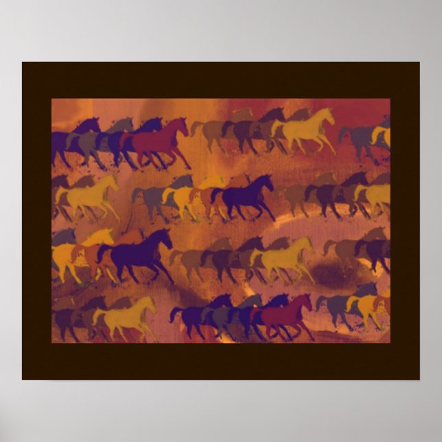 printed horses running poster (Vorne)