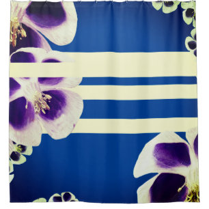 Printemps chantera Floral bleu blanc rideau de dou