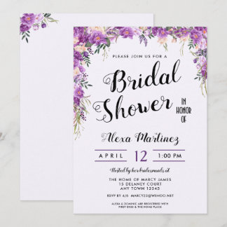 Printemps été Floral Top Bridal Shower Invitation