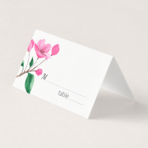 Printemps Fleur de cerisiers. Carte de place de ta