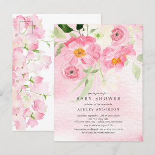 Printemps fleurit Floral Baby shower Invitation