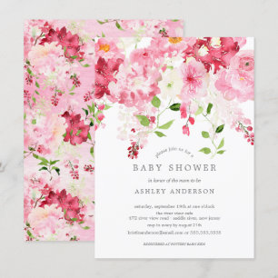 Printemps fleurit Floral Baby shower Invitation