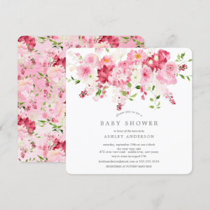 Printemps fleurit Floral Baby shower Invitation