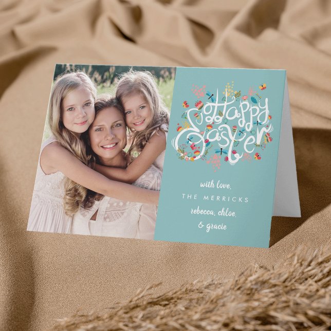 Printemps fleurit Pâques Carte de voeux photo (Créateur téléchargé)