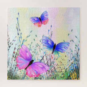 Printemps Joie Flying Butterflies Jigsaw Puzzle