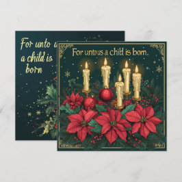 Printessin mit Blumenkerzen Bibelverse Papier Einladung