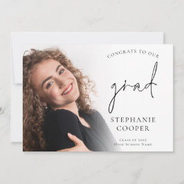 Printfähige Glückwunsch Grad 6 Foto Abschluss Ankündigung
