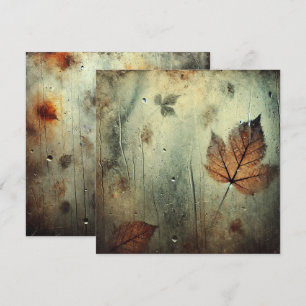 Printfähiges grungy Autumnal Window Scrapbook Pape Einladung