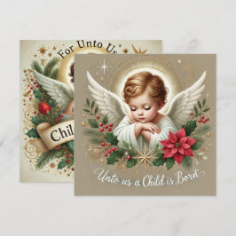 Printing Festive Baby Jesus Bible Verse Scrapbook Einladung
