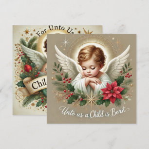 Printing Festive Baby Jesus Bible Verse Scrapbook Einladung