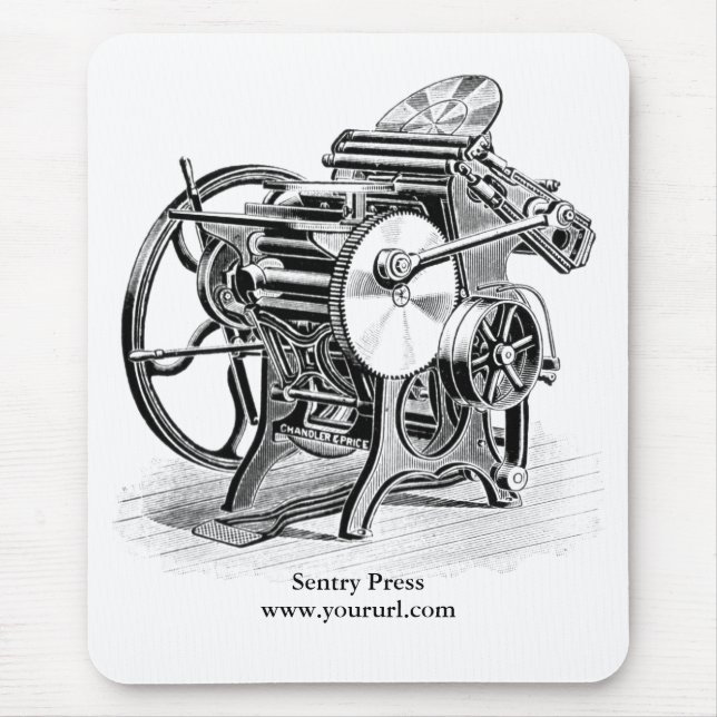Printing press C&P letterpress mouse pad Mousepad (Vorne)